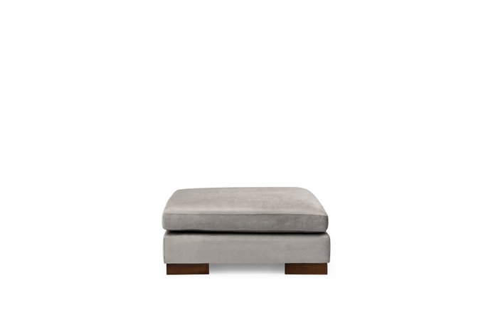 Atelier Del Sofa Tulip Corner Right con Puf - Gris claro